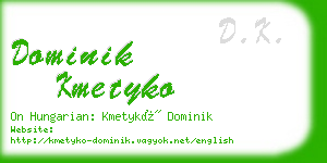 dominik kmetyko business card